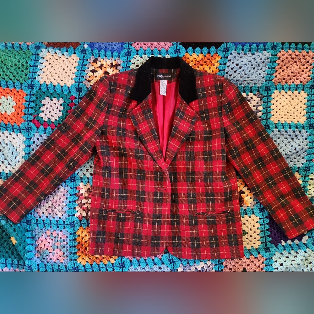 Vintage plaid blazer